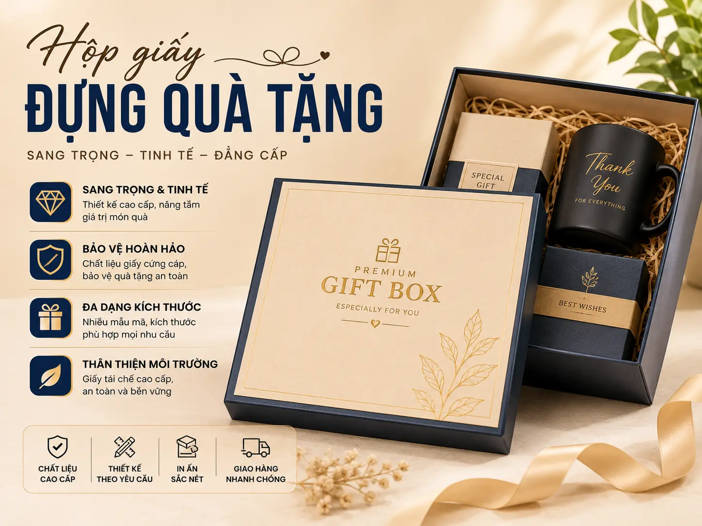 HỘP GIẤY ĐỰNG QUÀ TẶNG